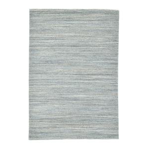 Tapis de salon tissé main en viscose et laine Gris 70x140 c…