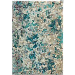 Tapis de salon tissé plat en Polypropylène Bleu 200x300 cm