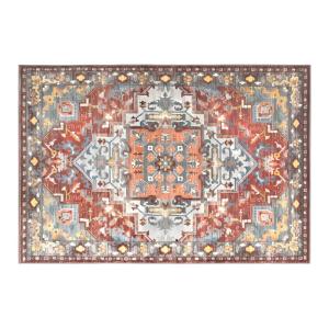 Tapis de salon tissu acrylique rouge 160x230 cm
