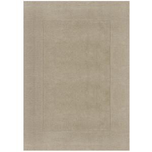 Tapis de salon uni en laine beige 160x230 cm