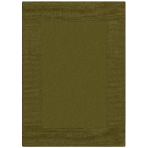 Tapis de salon uni en laine vert 120x170 cm