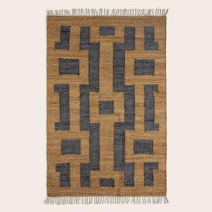 Tapis de sol en coton marron 120x180 cm