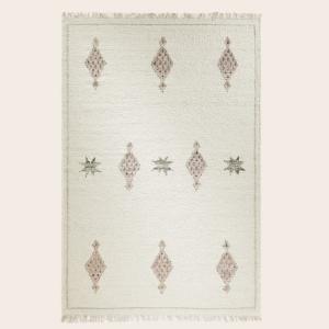 Tapis de sol en laine ecru 120x180 cm