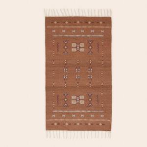 Tapis de sol en laine marron 120x180 cm