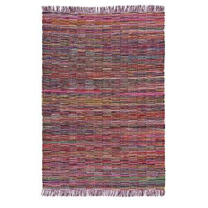 Tapis de style bohème en matière recyclée multicolore 120…