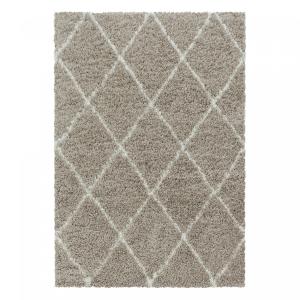 Tapis de style géométrique beige et blanc 200x290cm