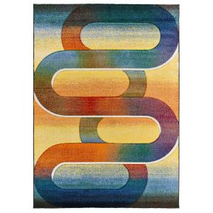 Tapis de style moderne à poils courts en couleurs vives, 14…