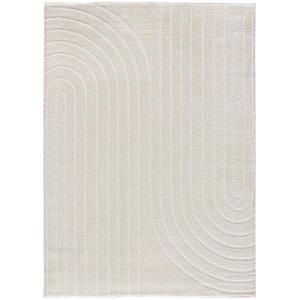 Tapis de style scandinave gaufré blanc, 120X170 cm