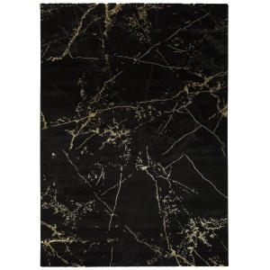 Tapis de style vintage noir et doré 80X150 cm