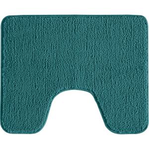 Tapis de toilette uni en polyester bleu paon 50x40cm