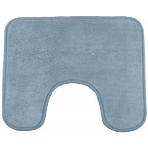 Tapis de toilette uni en polyester céleste 50x40cm