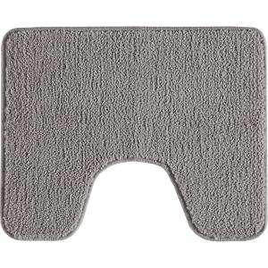 Tapis de toilette uni en polyester gris 50x40cm