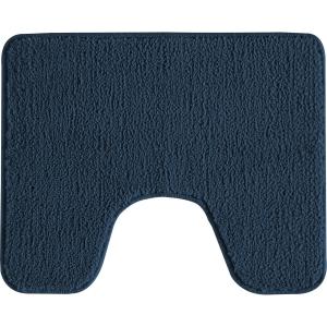 Tapis de toilette uni en polyester marine 50x40cm