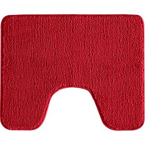 Tapis de toilette uni en polyester rouge 50x40cm