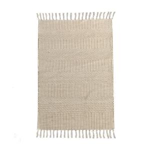 Tapis déco à franges en jute et coton 140x200cm