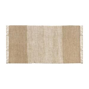 Tapis déco à franges en jute et coton 60x120cm