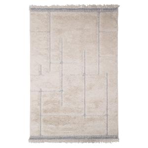 Tapis déco Bohême chic gris et beige 76  x 250  cm