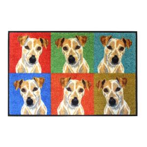 Tapis déco  caoutchouc & nylon multicolore 50x75 cm