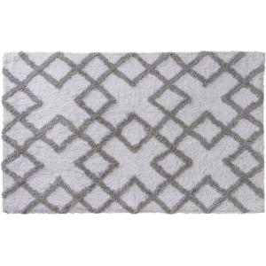 Tapis déco doux à losanges coton 50x80cm