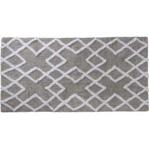 Tapis déco épais  à losanges coton 60x120cm