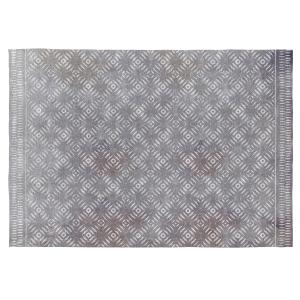 Tapis décoratif en coton en impression digital gris 200x290…