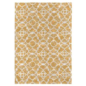 Tapis décoratif en coton en impression digital jaune 160x23…