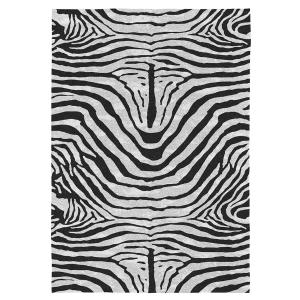 Tapis décoratif en coton en impression digital noir 120x170