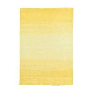 Tapis dégradé de couleur en laine jaune 70x140 cm