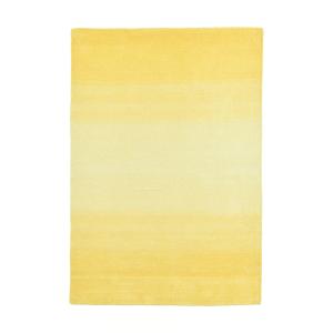 Tapis dégradé de couleur en laine jaune 90x160 cm