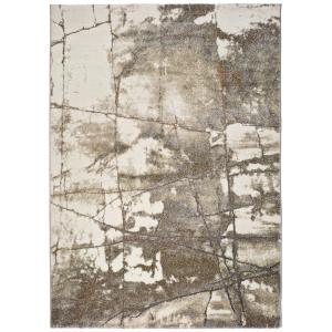 Tapis descente de lit beige abstrait 60x120 cm