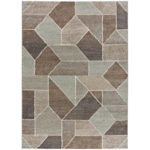 Tapis descente de lit doux motifs géométriques multicolore,…