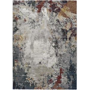 Tapis descente de lit géométrique gris, 60x120 cm
