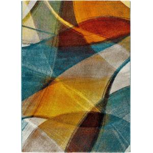 Tapis descente de lit géométrique multicolore 60x120 cm