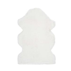 Tapis descente de lit lavable extra doux blanc, 60x90 cm