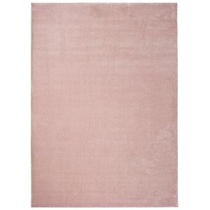 Tapis descente de lit uni en rose 60x120 cm