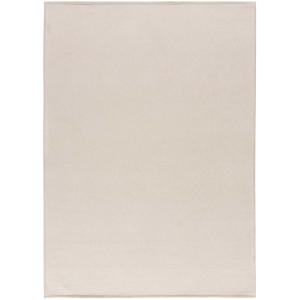 Tapis descente de lit uni lavable en blanc, 60x120 cm