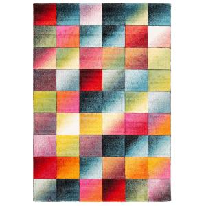 Tapis design à carreaux multicolore 120x170 cm
