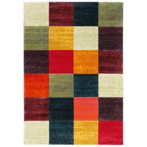 Tapis design à carreaux multicolore 160x230 cm