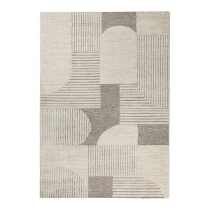 Tapis design à motif losanges et relief tons de beige 140x2…