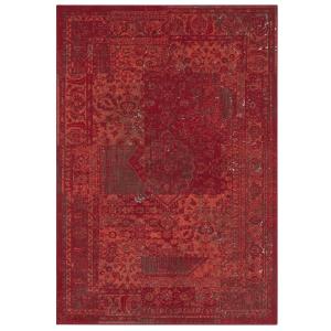 Tapis design à poils courts rouge 200x290cm