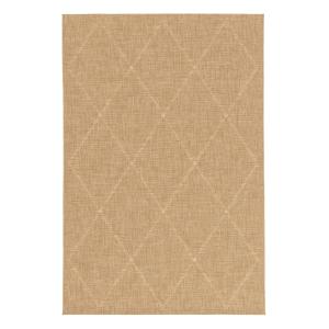 Tapis design aspect jute intérieur extérieur beige 120x170