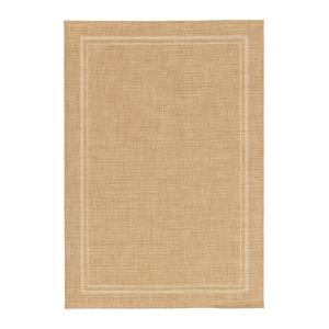 Tapis design aspect jute intérieur extérieur beige 200x290