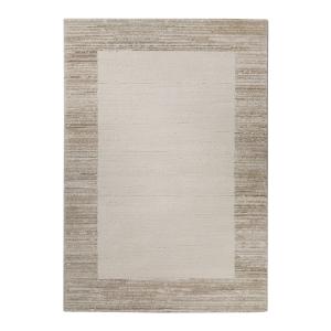 Tapis design avec bordure et relief tons de beige 140x200