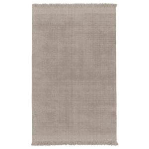 Tapis design doux en laine et coton fait main gris 120x170