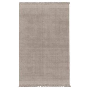 Tapis design doux en laine et coton fait main gris 200 x 290