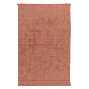 Tapis design doux en laine et coton fait main terracotta 12…