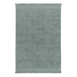 Tapis design doux en laine et coton fait main vert 120x170