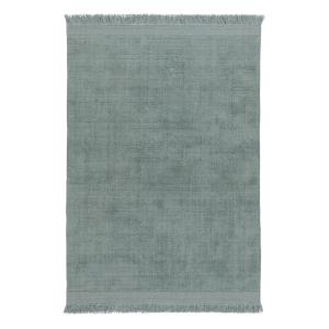 Tapis design doux en laine et coton fait main vert 200 x 290