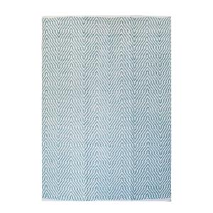 Tapis design en coton bleu turquoise 160x230 cm