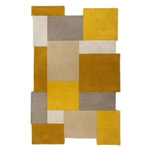 Tapis design en laine jaune moutarde 160x230 cm